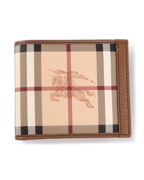 burberry checkered bi-fold wallet|burberry wallet men's brown.